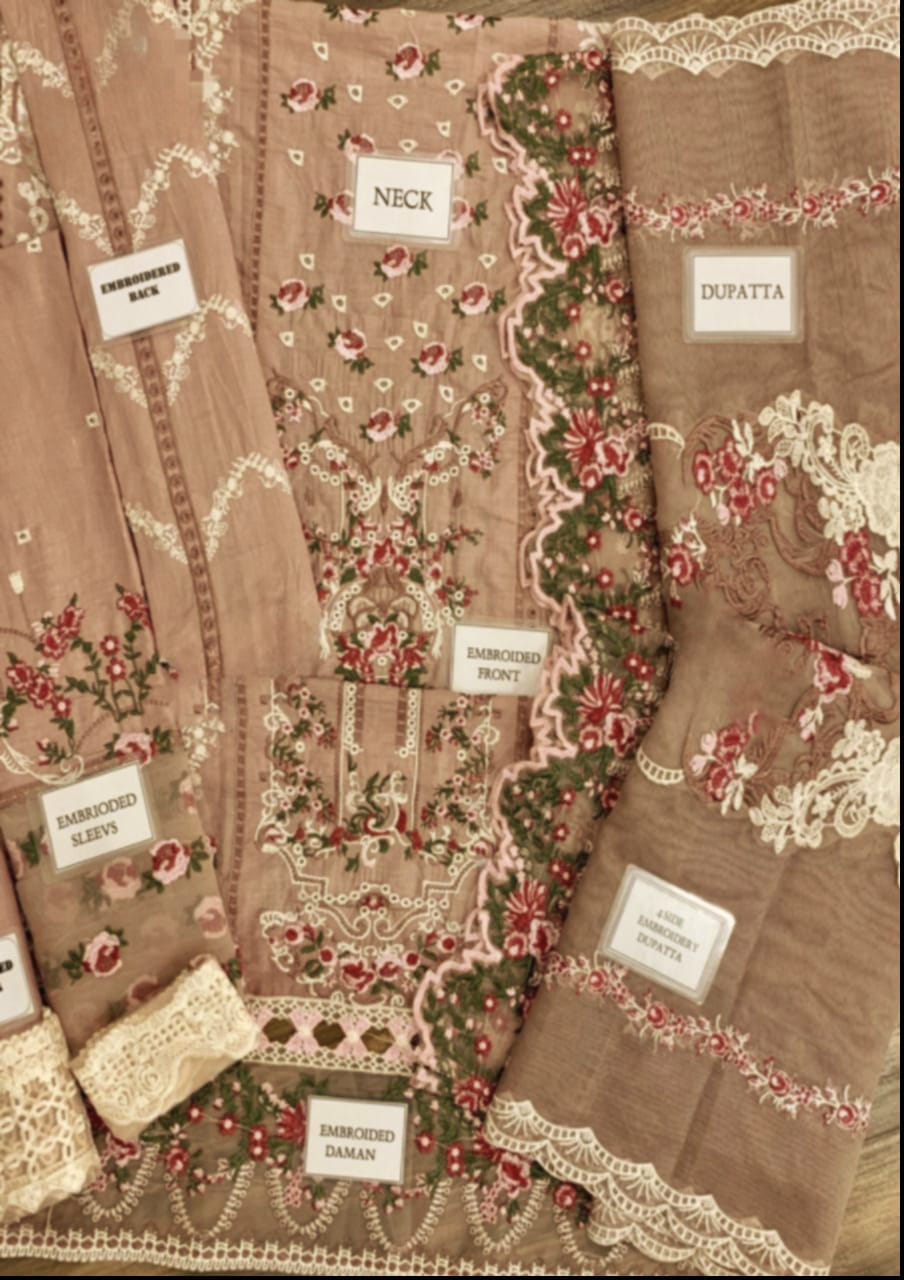scifflie embroidered luxury lawn cotton summer unstitched 3pc