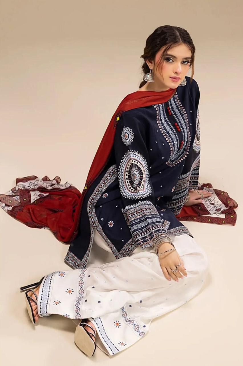 Best Quality Pure embroidered DHANAK