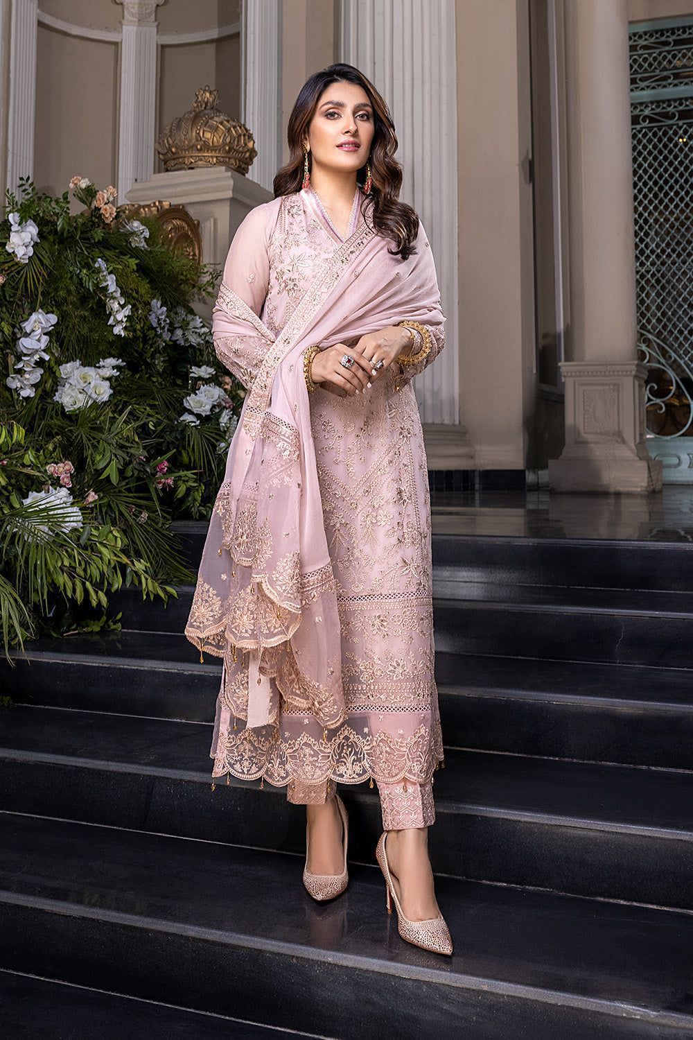 chiffon embroidered luxury unstiched 3pc