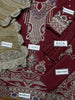 embroidered luxury cotton unstitced 3pc✓