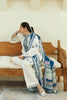 Linen embroidered unstitched 3 piece dress