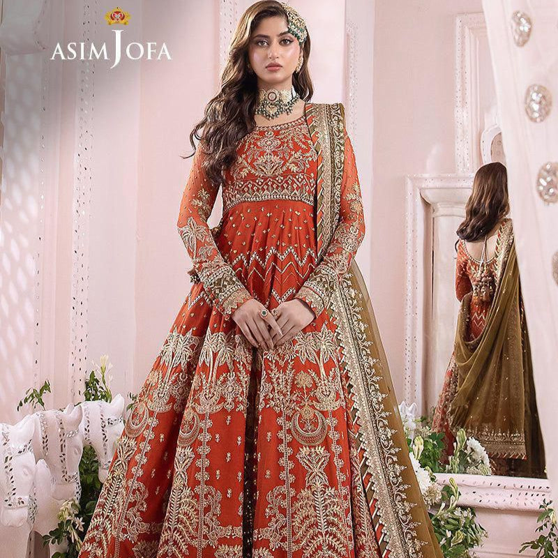 Chiffon embroidered frock luxury unstiched 3 piece dress