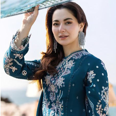 Lawn embroidered unstitched 3 piece dress