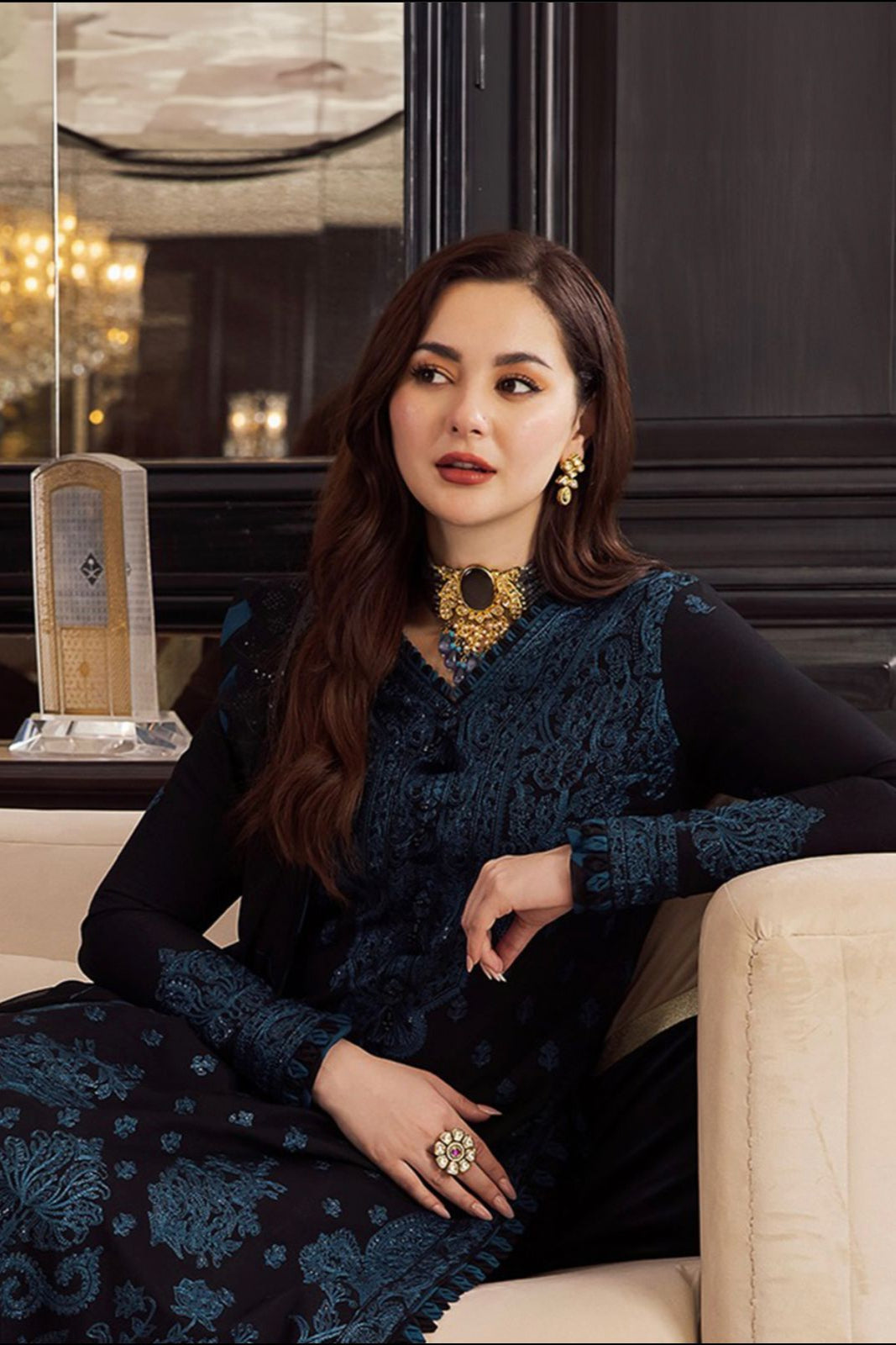 Dhanak embroidered unstitched 3 piece dress