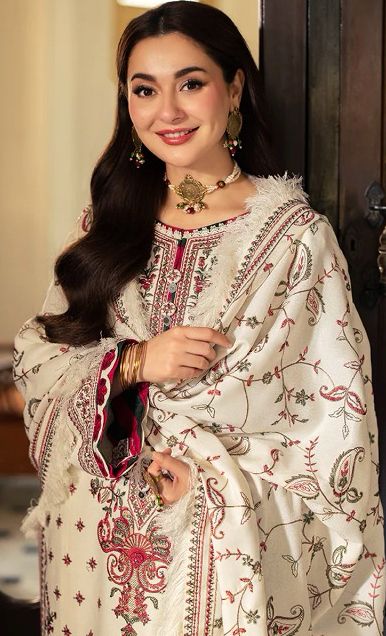 Dhanak embroidered unstitched 3 piece dress