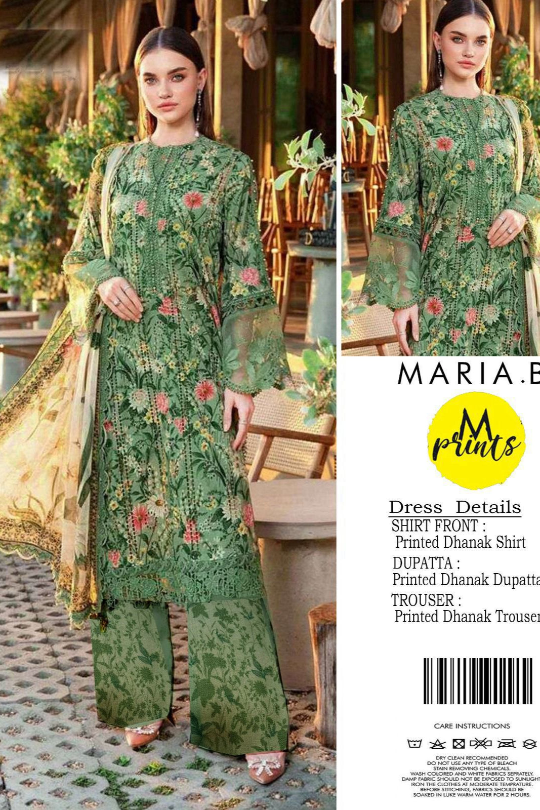 Dhanak digital printed unstitched 3 piece dress