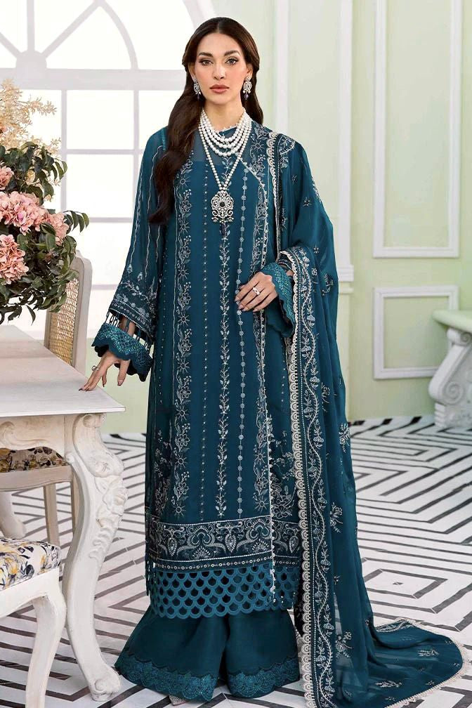 Dhanak embroidered unstitched 3 piece dress