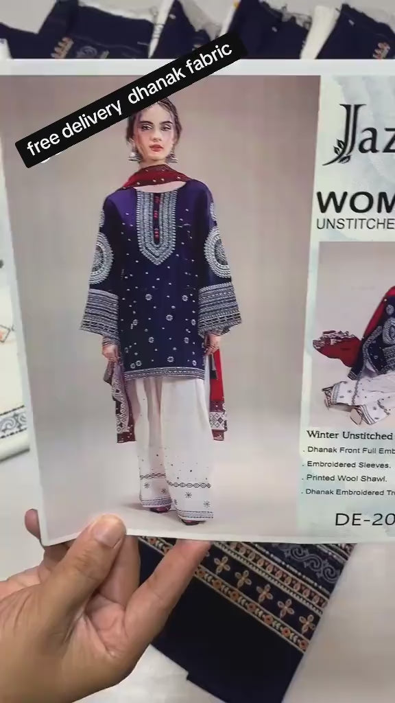 Best Quality Pure embroidered DHANAK