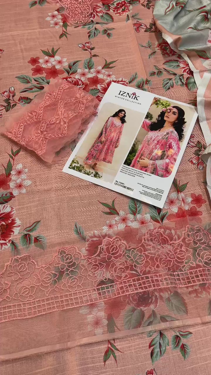 Khaddar digital printed  unstitched 3 piece dress